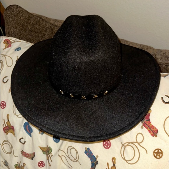 Daesan Unisex Black Western Cowboy Hat - Picture 3 of 8